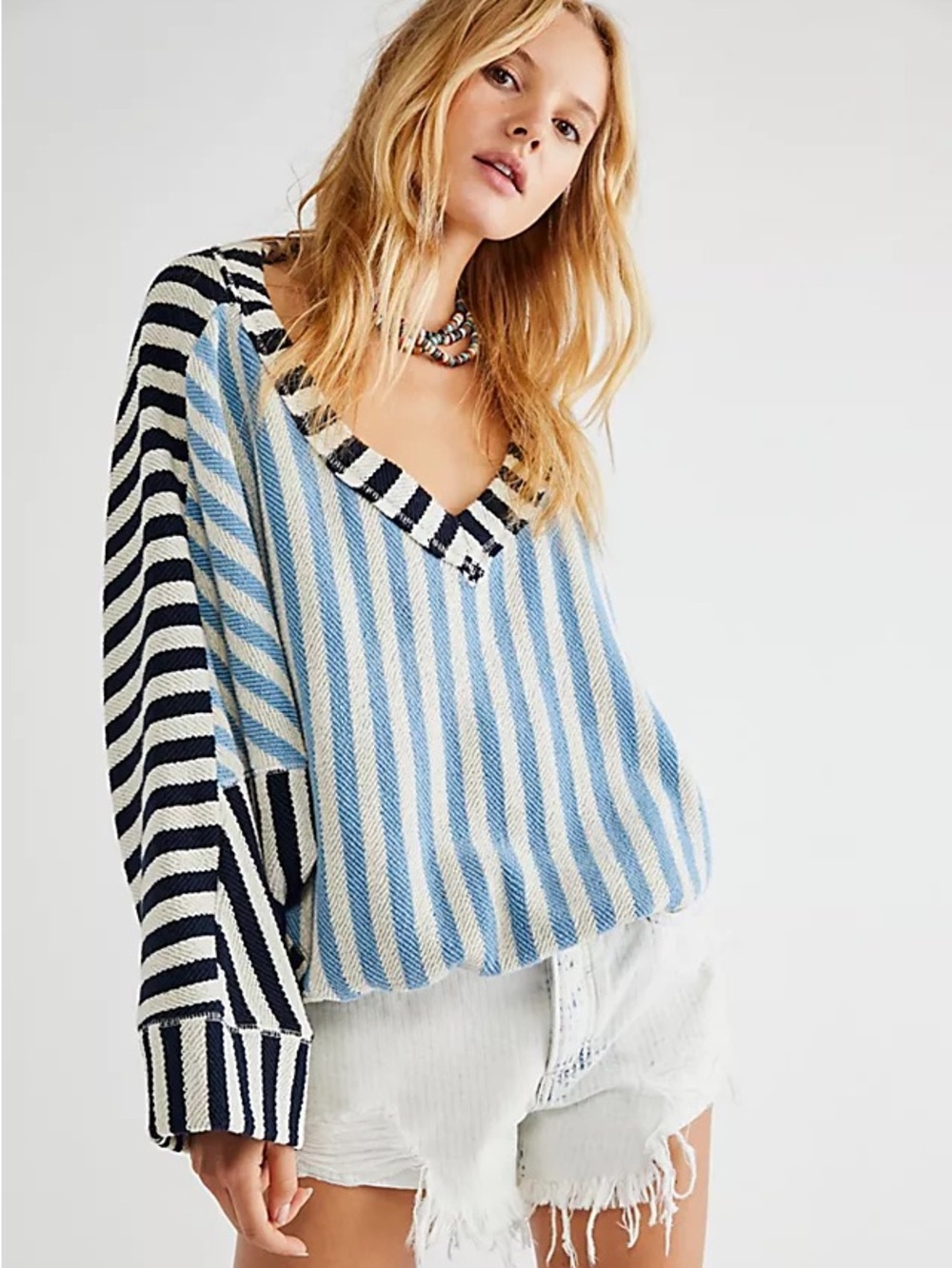 FREE PEOPLE Striped Pullover
